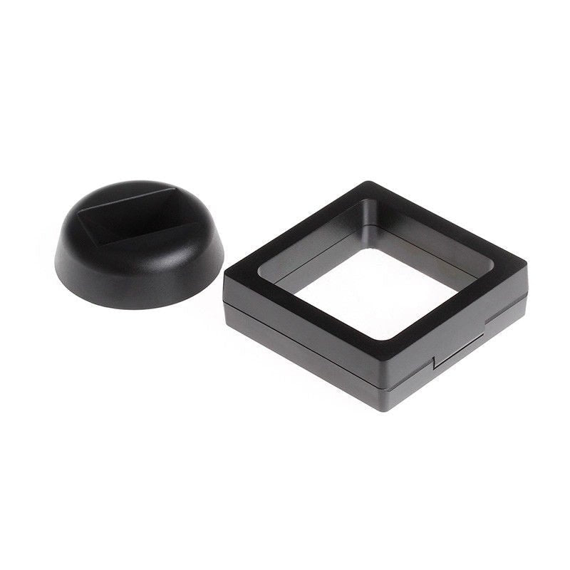 Square Clear Coin Ring Jewellery Holder Display Case + Stand KEW Sovereign - Coin Holders - Cambridgeshire Coins