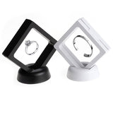 Square Clear Coin Ring Jewellery Holder Display Case + Stand KEW Sovereign - Coin Holders - Cambridgeshire Coins