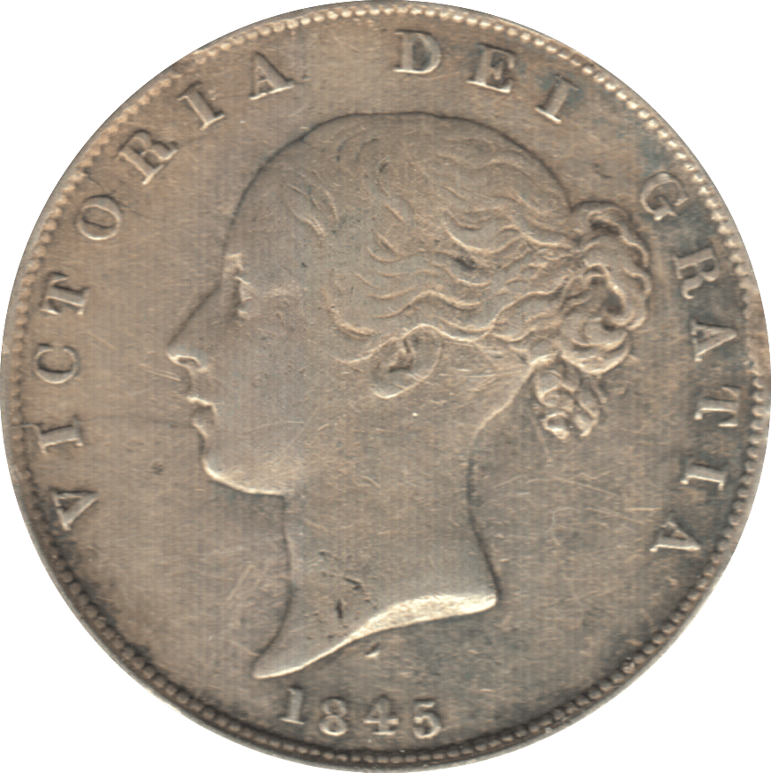 1845 HALFCROWN ( VF ) 7 - Halfcrown - Cambridgeshire Coins