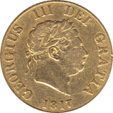 1817 GOLD HALF SOVEREIGN ( GF )