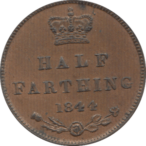 1844 HALF FARTHING ( AUNC ) 5 - Half Farthing - Cambridgeshire Coins