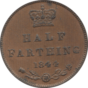 1844 HALF FARTHING ( AUNC ) 5 - Half Farthing - Cambridgeshire Coins
