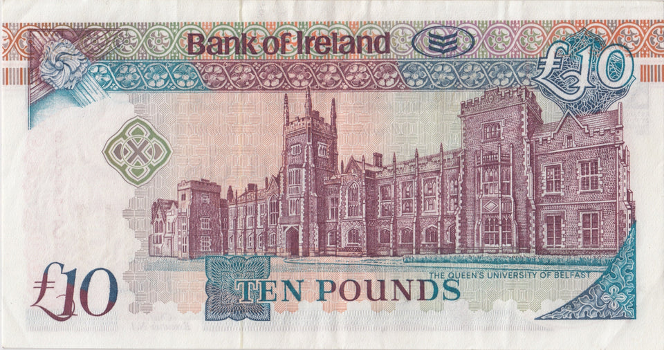 TEN POUND IRELAND BANKNOTE REF IRE-18 - Irish Banknotes - Cambridgeshire Coins