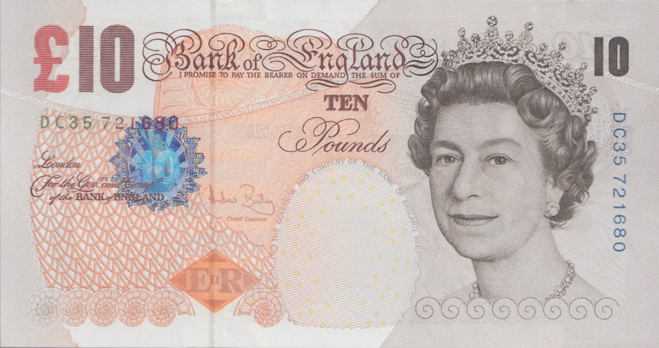 TEN POUNDS BANKNOTE BAILEY REF £10-26 - £10 Banknotes - Cambridgeshire Coins
