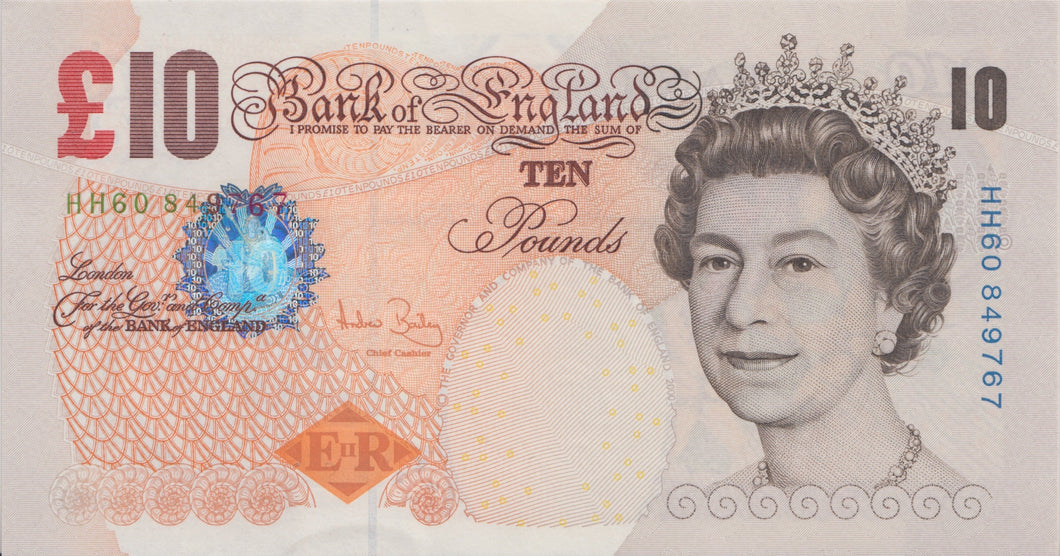 TEN POUNDS BANKNOTE BAILEY REF £10-30 - £10 Banknotes - Cambridgeshire Coins