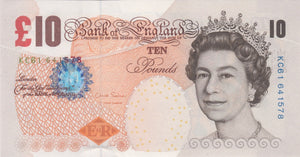TEN POUNDS BANKNOTE CHRIS SALMON REF £10-38 - £10 Banknotes - Cambridgeshire Coins