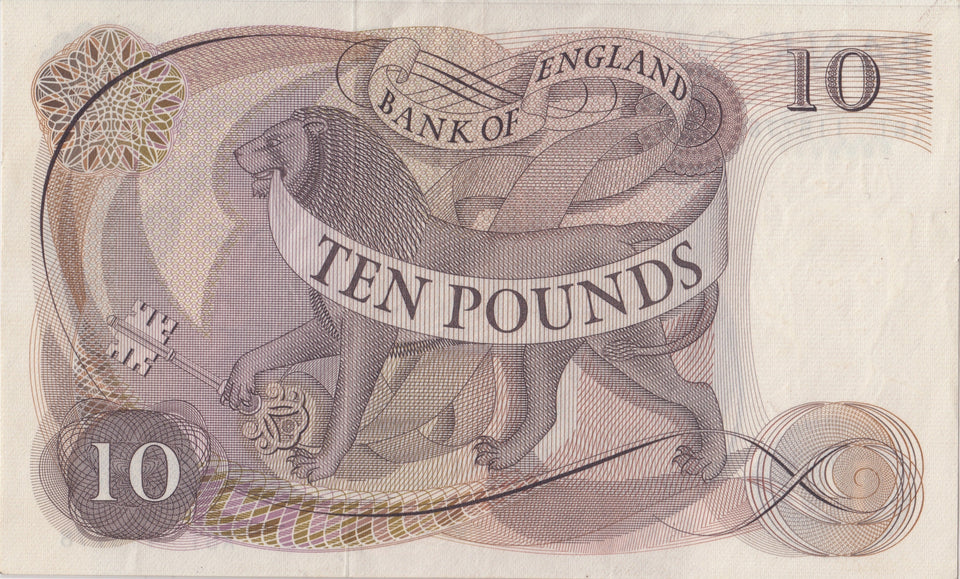TEN POUNDS BANKNOTE FFORDE REF £10-1 - £10 Banknotes - Cambridgeshire Coins