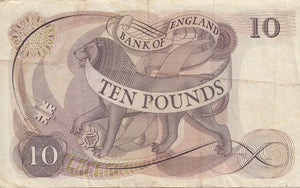 TEN POUNDS BANKNOTE HOLLOM REF £10-29 - £10 Banknotes - Cambridgeshire Coins