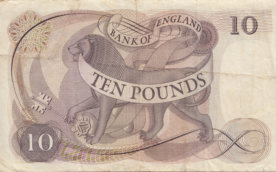 TEN POUNDS BANKNOTE HOLLOM REF £10-29 - £10 Banknotes - Cambridgeshire Coins