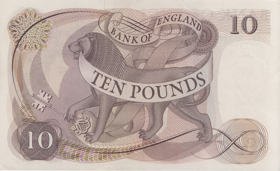 TEN POUNDS BANKNOTE HOLLOM REF £10-5 - £10 Banknotes - Cambridgeshire Coins