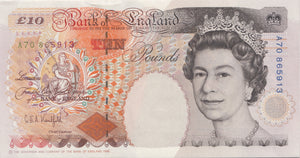 TEN POUNDS BANKNOTE KENTFIELD REF £10-33 - £10 Banknotes - Cambridgeshire Coins