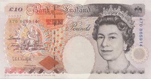 TEN POUNDS BANKNOTE KENTFIELD REF £10-34 - £10 Banknotes - Cambridgeshire Coins