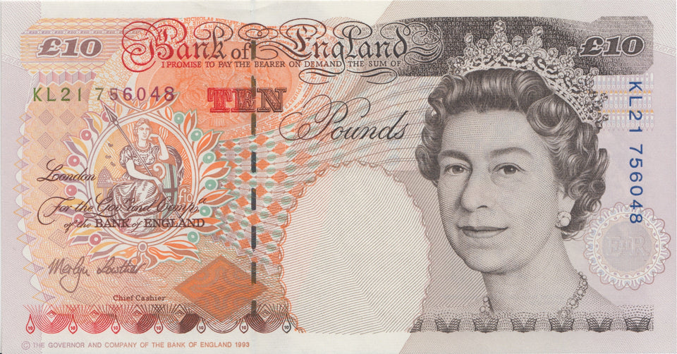 TEN POUNDS BANKNOTE LOWTHER REF £10-28 - £10 Banknotes - Cambridgeshire Coins