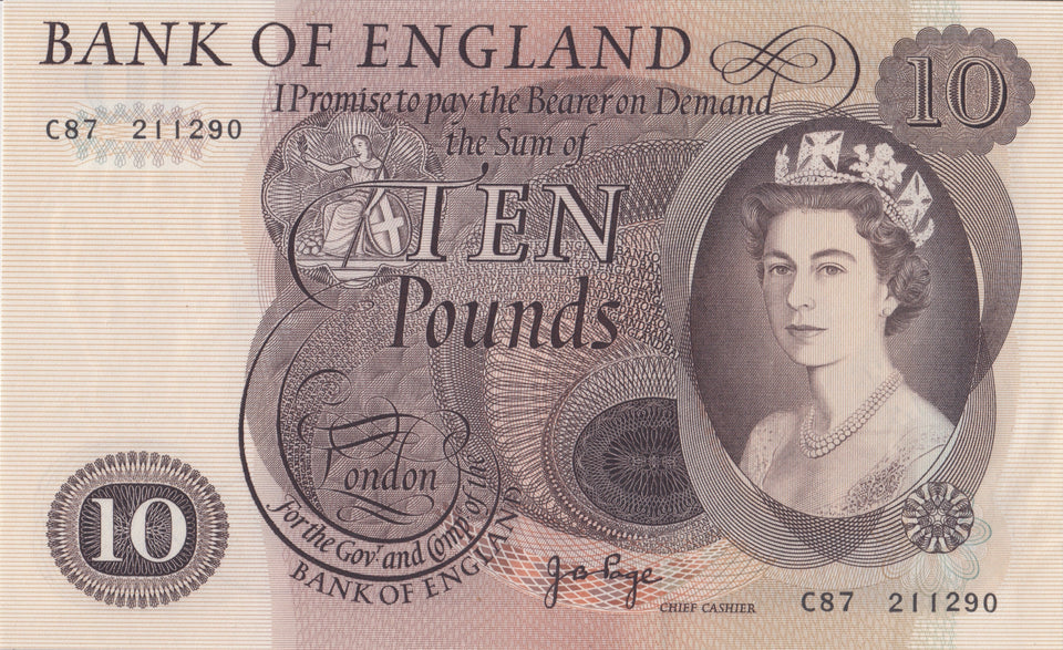 TEN POUNDS BANKNOTE PAGE REF £10-57 - £10 Banknotes - Cambridgeshire Coins