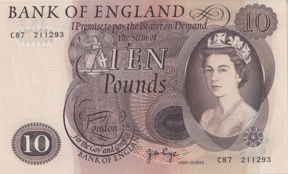 TEN POUNDS BANKNOTE PAGE REF £10-59 - £10 Banknotes - Cambridgeshire Coins