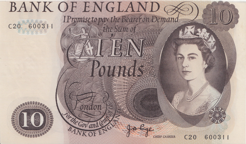 TEN POUNDS BANKNOTE PAGE REF £10-6 - £10 Banknotes - Cambridgeshire Coins