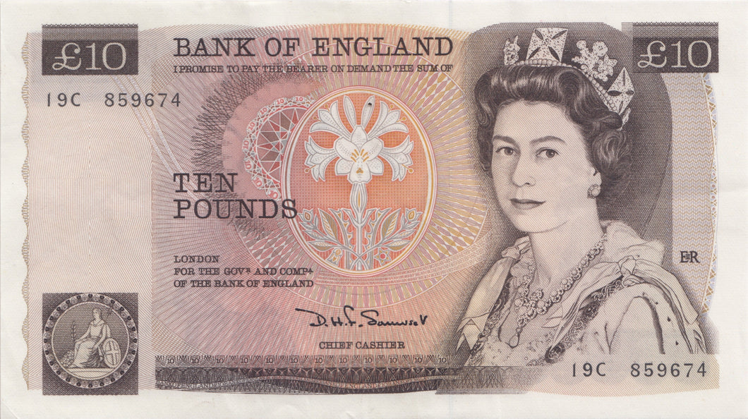 TEN POUNDS BANKNOTE SOMERSET REF £10-11 - £10 Banknotes - Cambridgeshire Coins