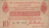 TEN SHILLINGS 1ST ISSUE BANKNOTE BRADBURY REF SHILL-3 - 10 Shillings Banknotes - Cambridgeshire Coins