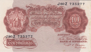 TEN SHILLINGS BANKNOTE BEALE REF SHILL-11 - 10 Shillings Banknotes - Cambridgeshire Coins