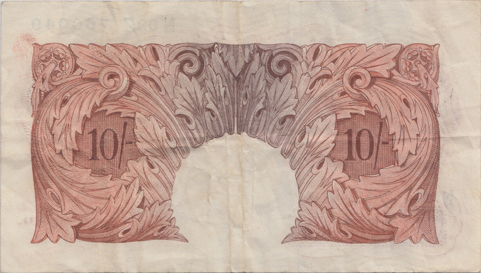 TEN SHILLINGS BANKNOTE BEALE REF SHILL-13 - 10 Shillings Banknotes - Cambridgeshire Coins