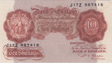 TEN SHILLINGS BANKNOTE BEALE REF SHILL-13 - 10 Shillings Banknotes - Cambridgeshire Coins