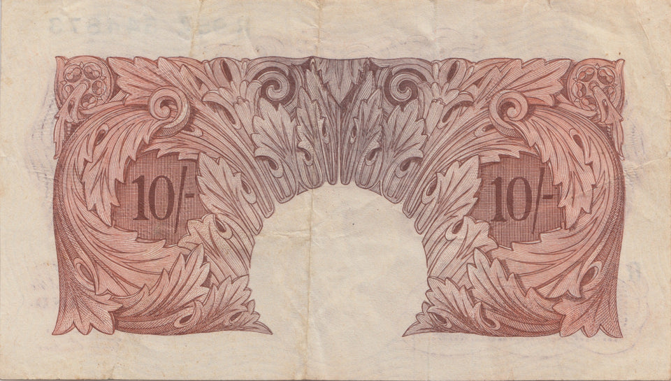 TEN SHILLINGS BANKNOTE BEALE REF SHILL-15 - 10 Shillings Banknotes - Cambridgeshire Coins