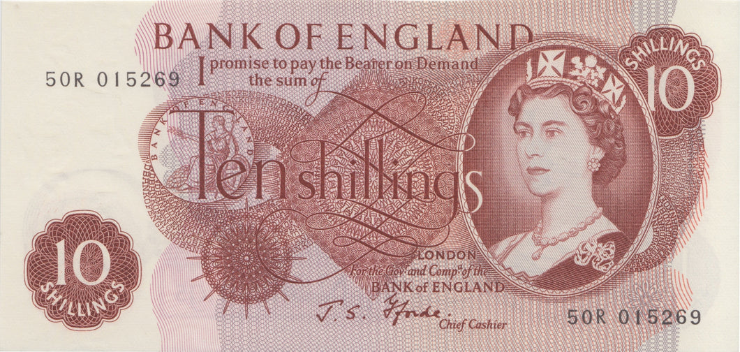 TEN SHILLINGS BANKNOTE FORDE REF SHILL-26 - 10 Shillings Banknotes - Cambridgeshire Coins