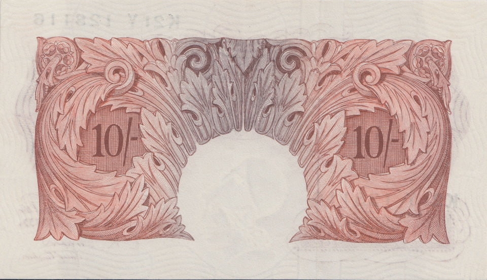 TEN SHILLINGS BANKNOTE O'BRIEN REF SHILL-25 - 10 Shillings Banknotes - Cambridgeshire Coins