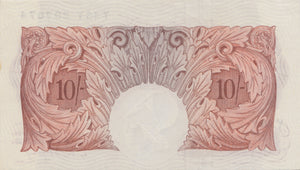 TEN SHILLINGS BANKNOTE O'BRIEN REF SHILL-26 - 10 Shillings Banknotes - Cambridgeshire Coins