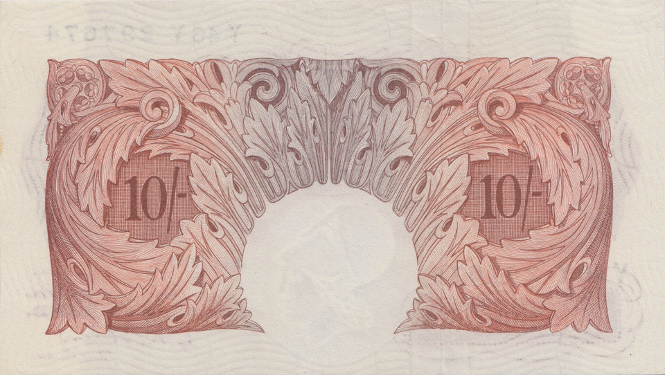 TEN SHILLINGS BANKNOTE O'BRIEN REF SHILL-26 - 10 Shillings Banknotes - Cambridgeshire Coins