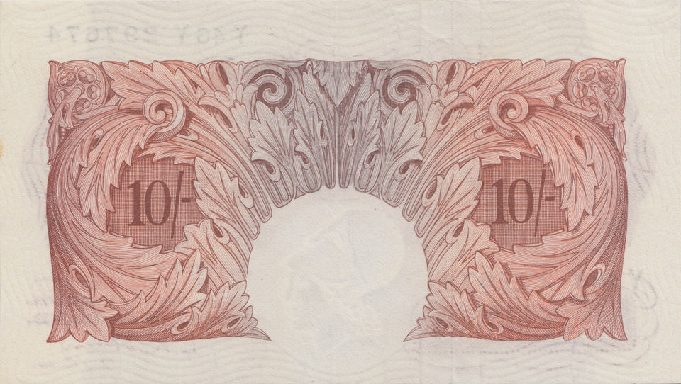 TEN SHILLINGS BANKNOTE O'BRIEN REF SHILL-26 - 10 Shillings Banknotes - Cambridgeshire Coins