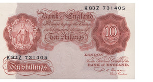 TEN SHILLINGS BANKNOTE PEPPIATT REF SHILL-13 - 10 Shillings Banknotes - Cambridgeshire Coins