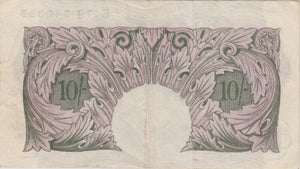 TEN SHILLINGS BANKNOTE PEPPIATT REF SHILL-19 - 10 Shillings Banknotes - Cambridgeshire Coins