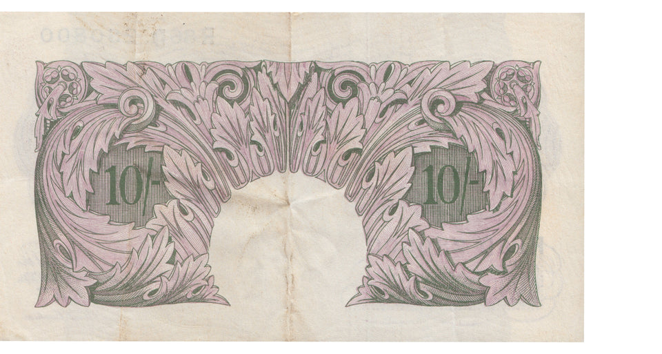 TEN SHILLINGS BANKNOTE PEPPIATT REF SHILL-6 - 10 Shillings Banknotes - Cambridgeshire Coins