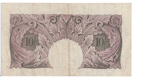 TEN SHILLINGS BANKNOTE PEPPIATT REF SHILL-7 - 10 Shillings Banknotes - Cambridgeshire Coins