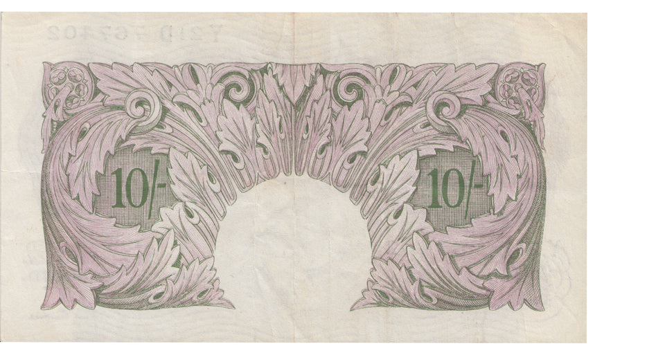TEN SHILLINGS BANKNOTE PEPPIATT REF SHILL-8 - 10 Shillings Banknotes - Cambridgeshire Coins