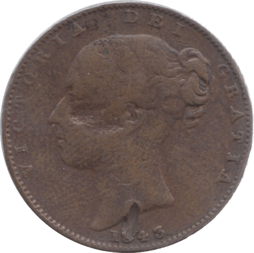 1843 FARTHING ( FINE ) 19 - Farthing - Cambridgeshire Coins