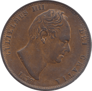 1837 HALFPENNY ( GEF ) - Halfpenny - Cambridgeshire Coins