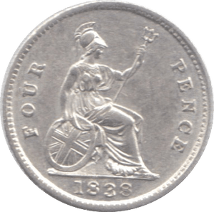 1838 FOURPENCE ( AUNC ) - Fourpence - Cambridgeshire Coins