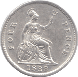 1838 FOURPENCE ( AUNC ) - Fourpence - Cambridgeshire Coins