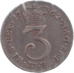 1762 MAUNDY THREEPENCE ( VF ) A