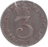 1762 MAUNDY THREEPENCE ( VF ) A