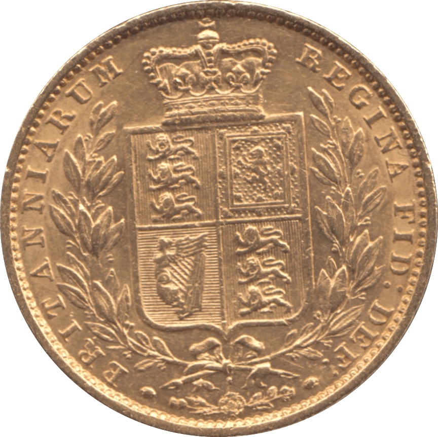 1853 GOLD SOVEREIGN ( AUNC ) SHIELD BACK - SOVEREIGN - Cambridgeshire Coins
