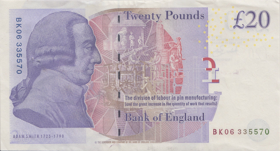 TWENTY POUNDS BANKNOTE LOWTHER REF £20-19 - £20 Banknotes - Cambridgeshire Coins