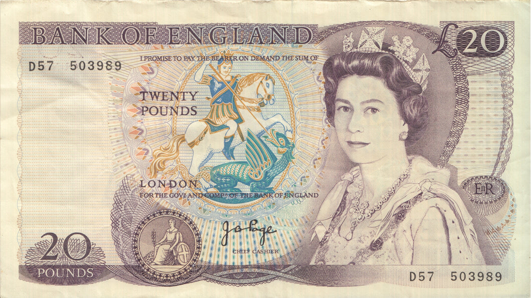 TWENTY POUNDS BANKNOTE PAGE REF £20-1 - £20 Banknotes - Cambridgeshire Coins