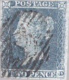 TWO PENNY BLUE STAMP 2 MARGINS VICTORIAN SG 14 REF 6 - BRITISH STAMPS - Cambridgeshire Coins