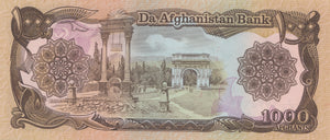 1000 AFGHANIS BANKNOTE REF 1396