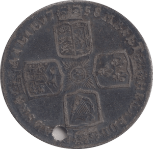 1758 SHILLING ( GF ) HOLED 5