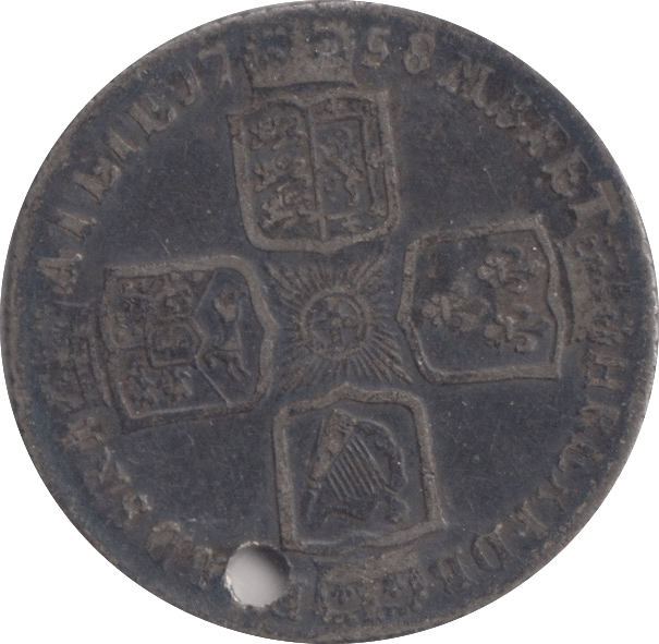 1758 SHILLING ( GF ) HOLED 5