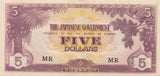 WWII 5 DOLLARS MALAYA JAPANESE GOVERNMENT BANKNOTE REF 1215 - World Banknotes - Cambridgeshire Coins
